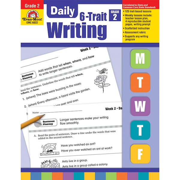 Evan-Moor Educational Publishers Daily 6-Trait Writing Book, Teachers Edition, Grade 2 6022 - main